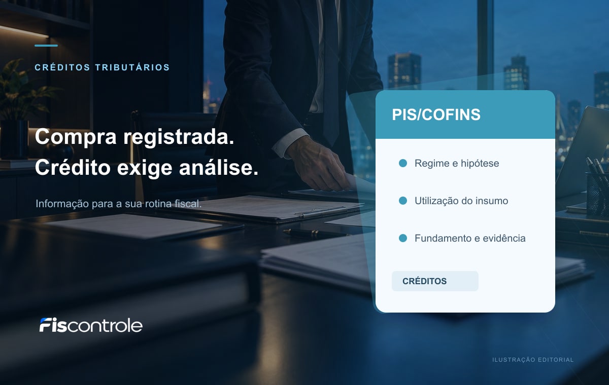 Crédito de PIS e Cofins: como separar compra, insumo e prova de uso