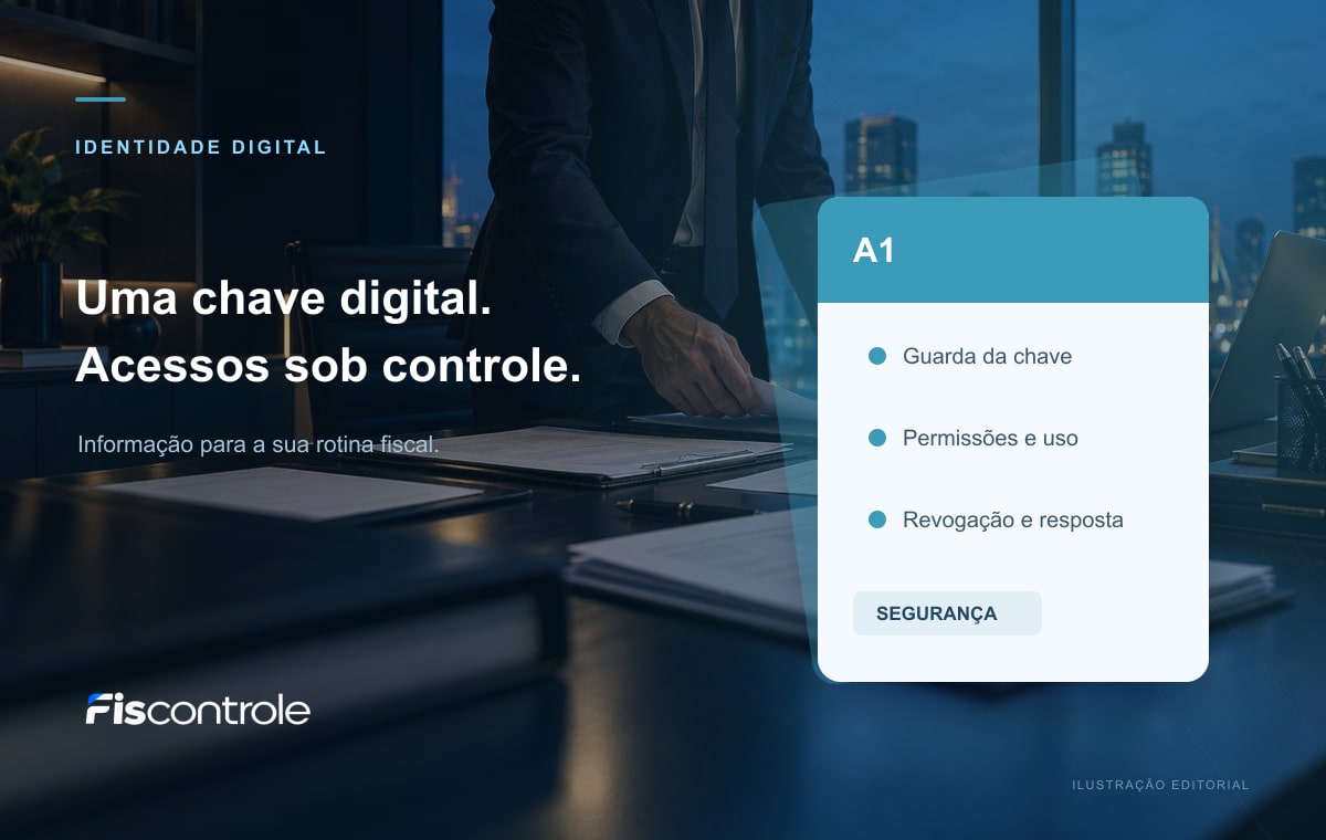 Certificado A1 no escritório: quem controla a chave e quando revogar