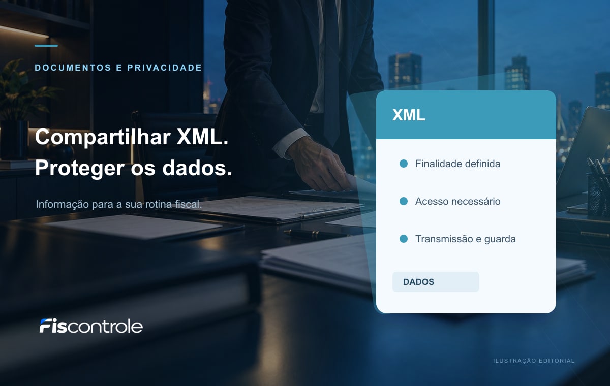 XML por e-mail e WhatsApp: dois fluxos para compartilhar com menos exposição